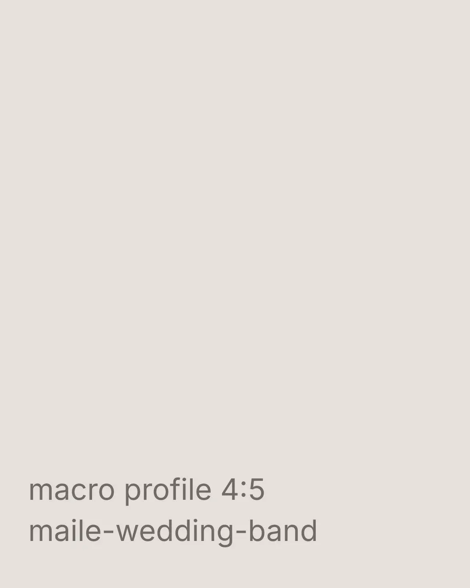 Maile Wedding Band, profile showing the width